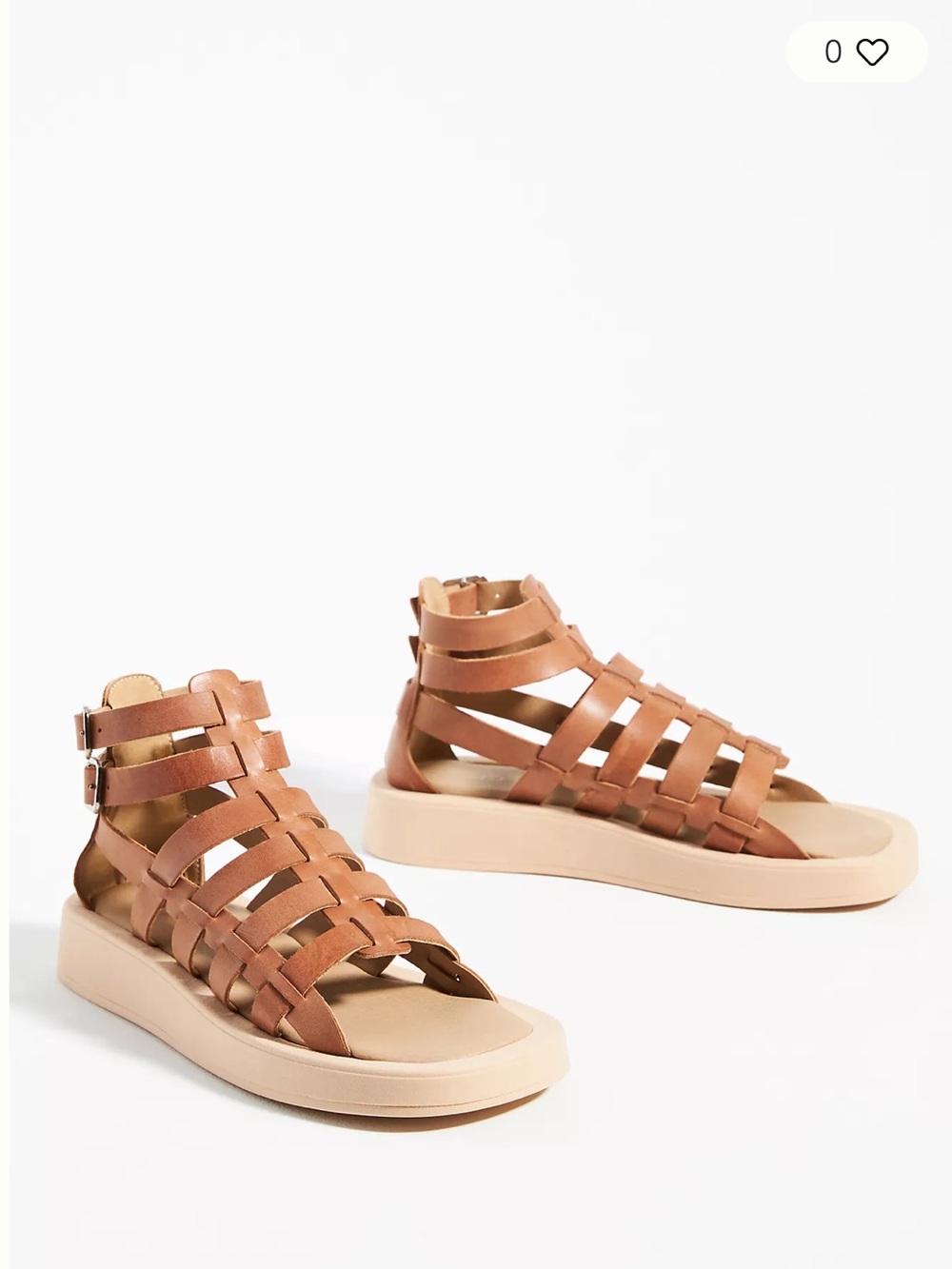 Anthropologie/Pilcro Tan Gladiator Sandals